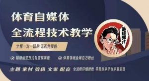 体育自媒体创作全流程讲解，百万大V带你全流程学习体育自媒体短视频文案创作、视频制作和账号运营-海旭网创