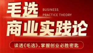 毛选商业实践论，读透《毛选》掌握创业必胜密匙-海旭网创