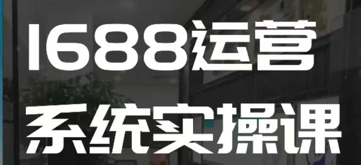1688高阶运营系统实操课，快速掌握1688店铺运营的核心玩法-海旭网创