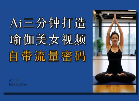 Ai3分钟打造瑜伽美女视频，自带流量密码-海旭网创