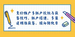竞价推广多账户投放与获客技巧，账户搭建，多渠道精准获客，提升转化率-海旭网创