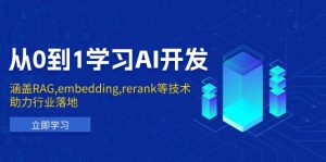 从0到1学习AI开发：涵盖RAG,embedding,rerank等技术，助力行业落地-海旭网创