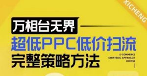 超低PPC低价扫流完整策略方法，最新低价扫流底层逻辑，万相台无界低价扫流实战流程方法-海旭网创