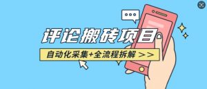 悟空采集评论搬砖_评论搬砖+自动采集【完整攻略】-海旭网创