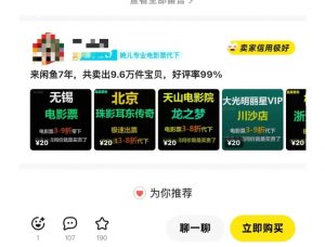 闲鱼电影票自动化，年底开启月入 2W + 的财富通道，可自动化(内附独家秘籍)-海旭网创