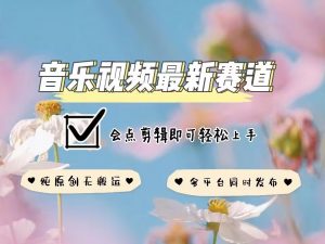 音乐视频赛道最新玩法，纯原创不违规，可所有平台同时发布，会点剪辑即可轻松拿捏-海旭网创