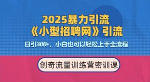 2025最新暴力引流方法，招聘平台一天引流300+，日变现多张，专业人士力荐-海旭网创