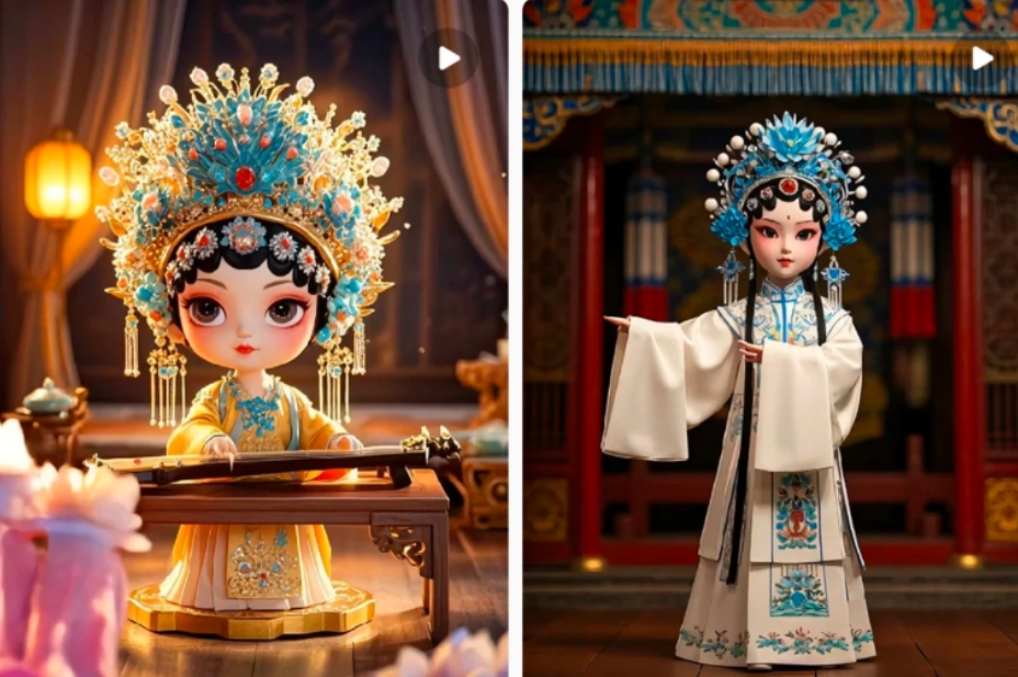 利用AI制做Q版古风娃娃视频，只需三步新手也能做出流量好到爆(附教程+提示…-海旭网创