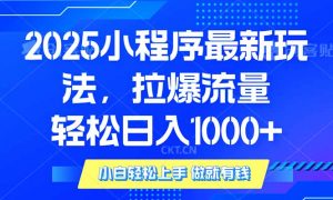 2025年小程序最新玩法，流量直接拉爆，单日稳定变现1000+-海旭网创