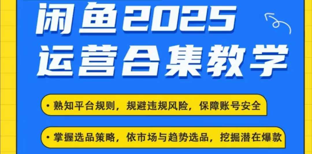2025闲鱼电商运营全集，2025最新咸鱼玩法-海旭网创