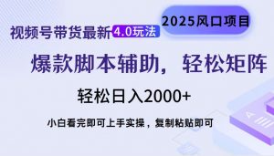 视频号带货最新4.0玩法，作品制作简单，当天起号，复制粘贴，轻松矩阵...-海旭网创