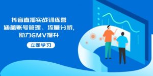 抖音直播实战训练营：涵盖账号管理、流量分析, 助力GMV提升-海旭网创