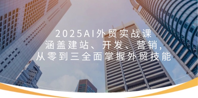 2025AI外贸实战课：涵盖建站、开发、营销, 从零到三全面掌握外贸技能-海旭网创