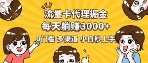 流量卡代理掘金，0门槛，每天躺赚3000+，多种推广渠道，新手小白轻松上手-海旭网创