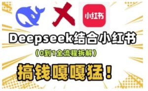 deepseek+小红书打造流量生产线实操课，0到1全流程拆解，搞钱嘎嘎猛-海旭网创