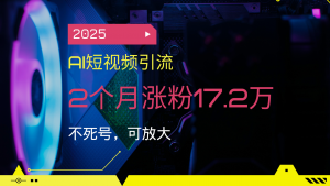 2025AI短视频引流，2个月涨粉17.2万，不死号，可放大-海旭网创