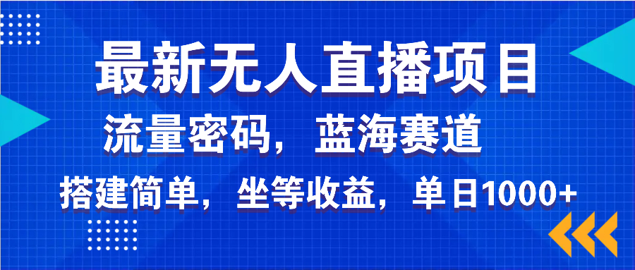 最新无人直播项目—美女电影游戏，轻松日入3000+，蓝海赛道流量密码，…-海旭网创