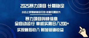 暴力项目舆情信息：多平台全自动运行 单机日入200+ 实现睡后收入-海旭网创