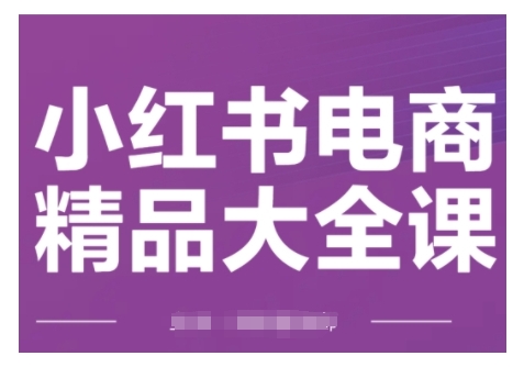 小红书电商精品大全课，快速掌握小红书运营技巧，实现精准引流与爆单目标，轻松玩转小红书电商(更新2月)-海旭网创