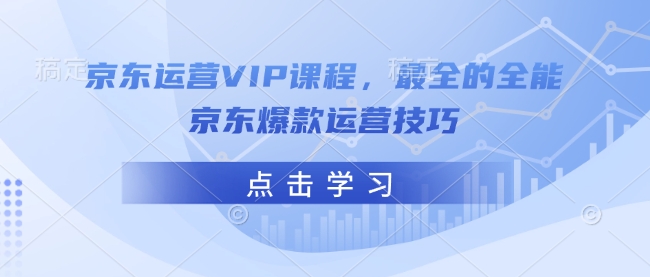 京东运营VIP课程，最全的全能京东爆款运营技巧-海旭网创
