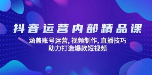 抖音运营内部精品课：涵盖账号运营, 视频制作, 直播技巧, 助力打造爆款...-海旭网创