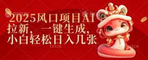 2025风口项目AI拉新，一键生成，小白轻松日入几张-海旭网创