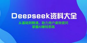 Deepseek资料大全，从基础到精通，助力用户高效提问，掌握AI赚钱思路-海旭网创