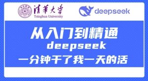 清华大学讲DeepSeek最全教程，从入门到精通，deepseek一分钟干了我一天的活-海旭网创