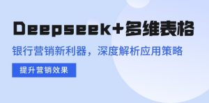 Deepseek+多维表格，银行营销新利器，深度解析应用策略，提升营销效果-海旭网创