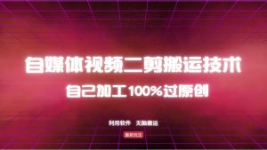 详细教你自媒体视频二剪搬运技术，自己加工100%过原创，无脑搬运-海旭网创