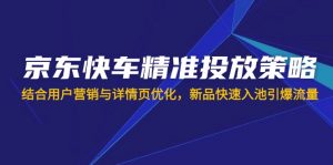 京东快车精准投放策略，结合用户营销与详情页优化，新品快速入池引爆流量-海旭网创
