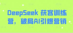 DeepSeek 获客训练营，破局AI引爆营销-海旭网创