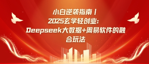 小白逆袭指南，2025玄学轻创业：Deepseek大数据+周易算法的融合玩法-海旭网创