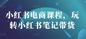 小红书电商课程，玩转小红书笔记带货-海旭网创