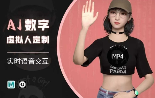 Ai数字人虚拟(智能体)实时语音交互特训营，​自行定制超写实角色AI数字人交互技术-海旭网创