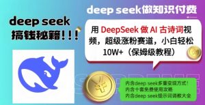用DeepSeek做AI古诗词视频，超级涨粉赛道，小白轻松涨粉10W+(保姆级教程)-海旭网创