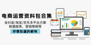 电商运营资料包合集，含抖音/淘宝/京东多平台方案，数据报表、营销策略等-海旭网创