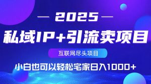 私域IP+引流卖项目，小白也可以做到轻松宅家日入1000+-海旭网创
