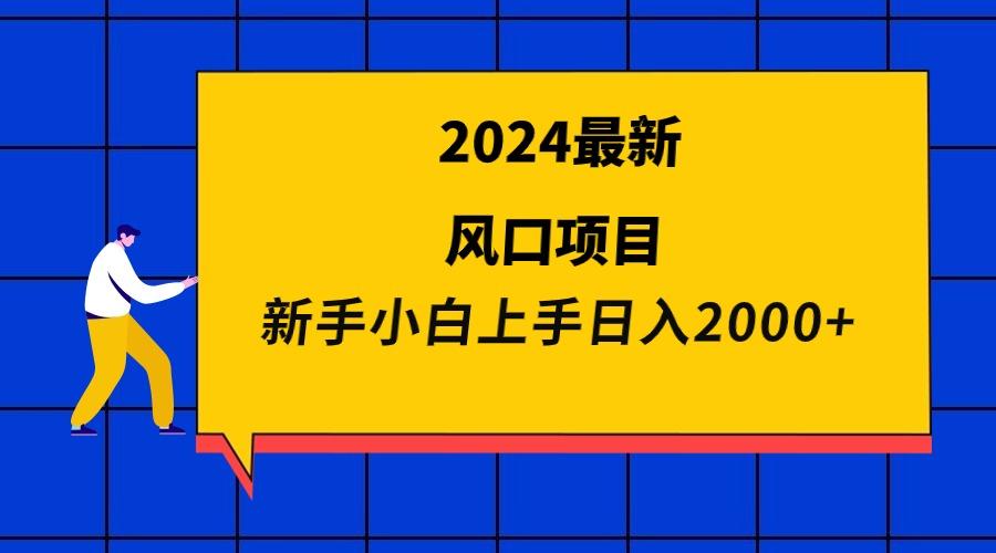 (9483期)2024最新风口项目 新手小白日入2000+-海旭网创