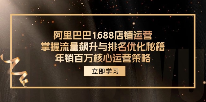 阿里巴巴1688店铺运营，掌握流量飙升与排名优化秘籍 年销百万核心运营策略-海旭网创