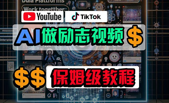 利用AI制作励志视频，在YouTube和TikTok赚钱，小白可做(附工具-海旭网创