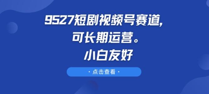 9527短剧视频号赛道，可长期运营，小白友好【揭秘】-海旭网创