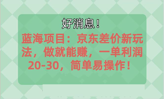 越早知道越能赚到钱的蓝海项目：京东大平台操作，一单利润20-30，简单...-海旭网创
