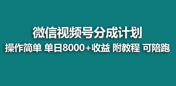 【蓝海项目】视频号分成计划最新玩法，单天收益8000+，附玩法教程，24年…-海旭网创