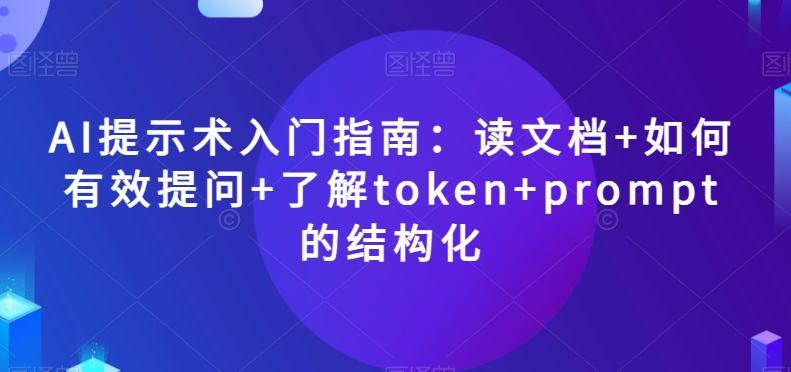 AI提示术入门指南：读文档+如何有效提问+了解token+prompt的结构化【揭秘】-海旭网创