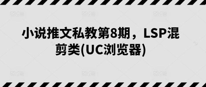 小说推文私教第8期，LSP混剪类(UC浏览器)-海旭网创