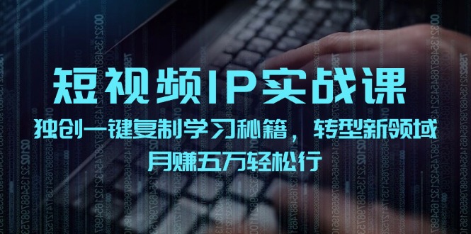短视频IP实战课，独创一键复制学习秘籍，转战新领域，月赚五万轻松行-海旭网创