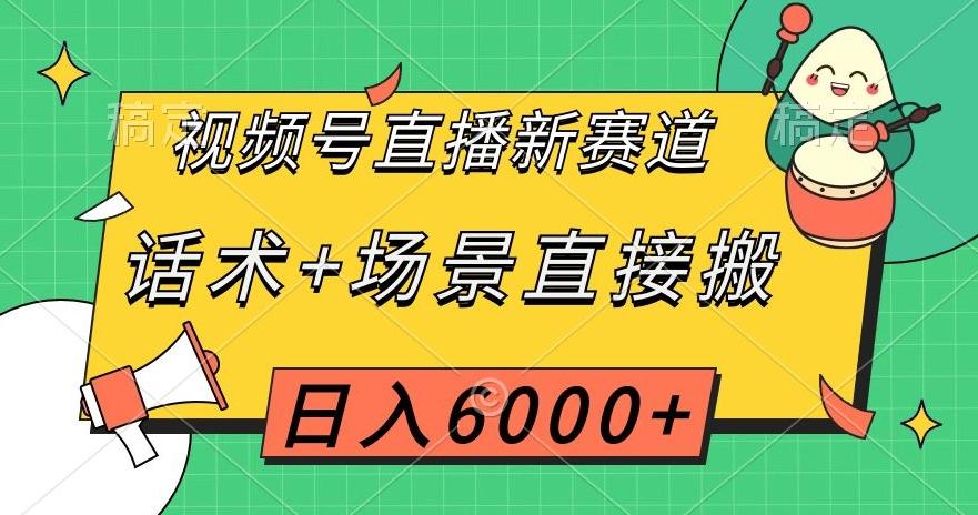 视频号直播新赛道，话术+场景直接搬，日入6000+【揭秘】-海旭网创