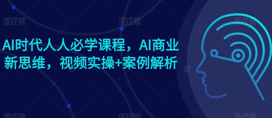 AI时代人人必学课程，AI商业新思维，视频实操+案例解析【赠AI商业爆款案例】-海旭网创