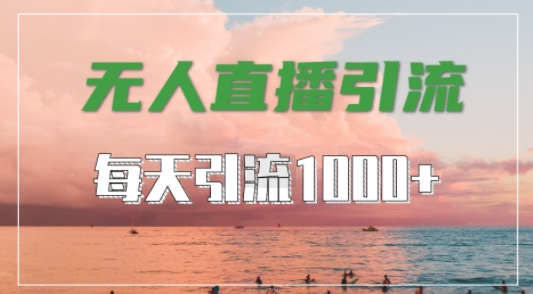 抖音快手视频号全平台通用，无人直播引流法，超暴力引流1000+高质量精准创业粉【揭秘】-海旭网创